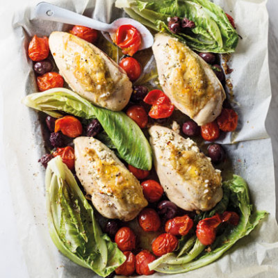 Roast chicken fillet salad