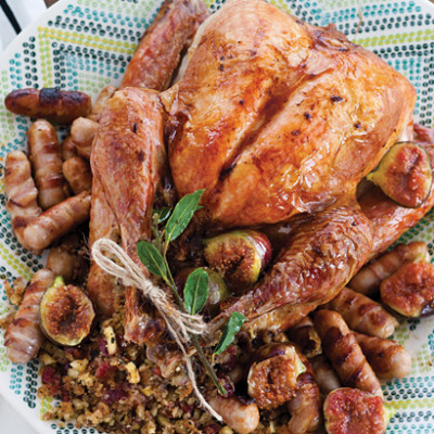 Roast turkey with sweet figs