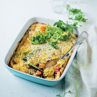 Roast vegetable and ricotta bake