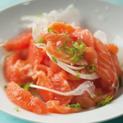 Salmon ceviche