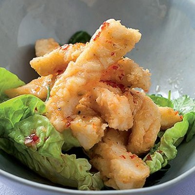 Salt-and-pepper calamari with sweet chilli sauce