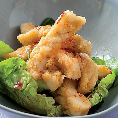 Salt-and-pepper calamari with sweet chilli sauce