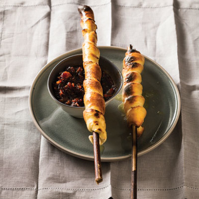 Savoury stokbrood with bacon jam