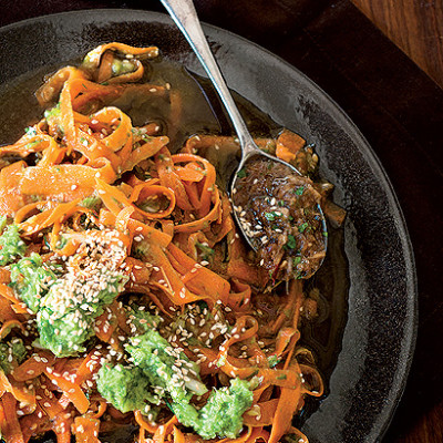 Shiso ponzu dressed carrot salad