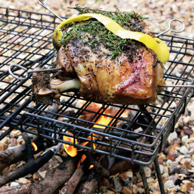 Slow-roasted barbeque-infused lamb