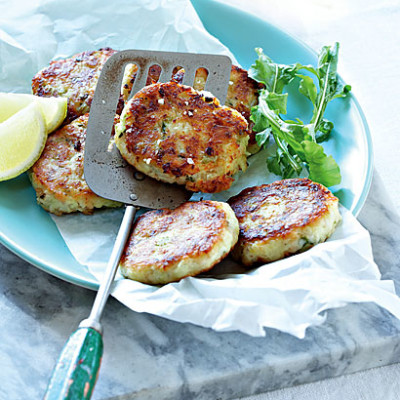 Smoked chicken, celery and potato patties