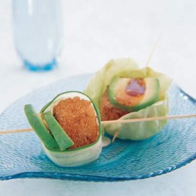 Snoek fishcake wraps