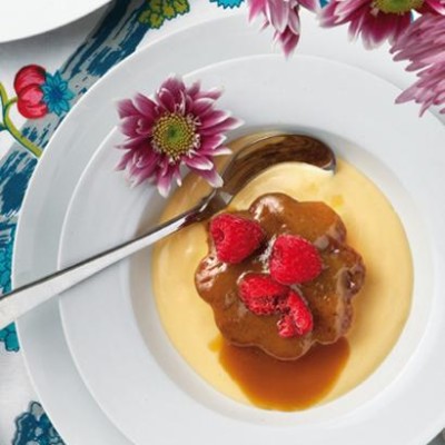 Sticky toffee pudding with vanilla custard