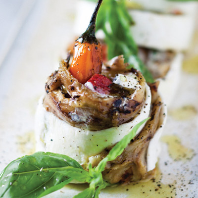 Summer mozzarella terrine