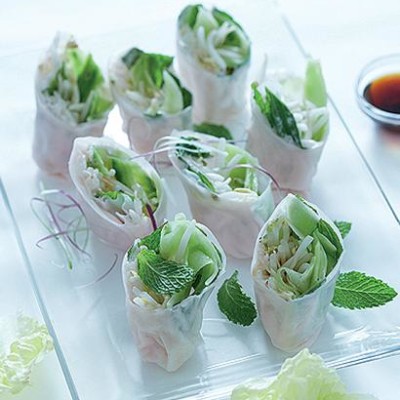 Summer wraps with cucumber and taramasalata