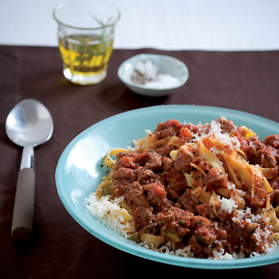 Tagliatelle with lamb Bolognese