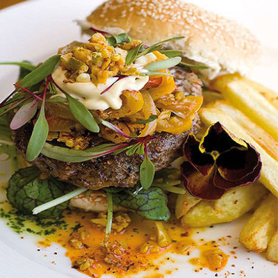 Tandoori lamb burger