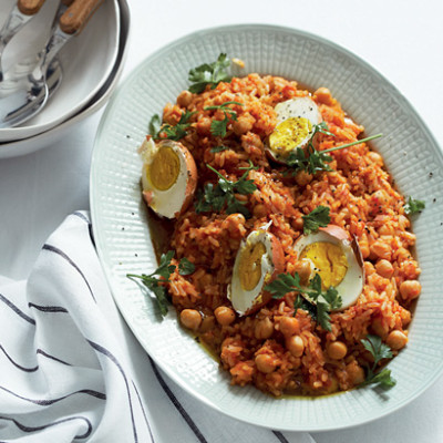 Tomato and chickpea pilau