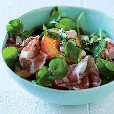 White bean and Parma ham salad