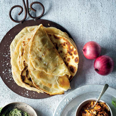 Panfried puri flatbreads