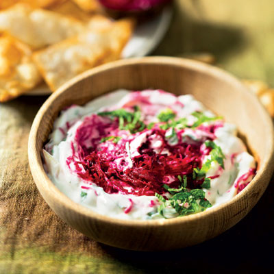 Apple-and-beetroot raita