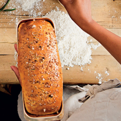 Buttermilk, honey and smoked salt bread