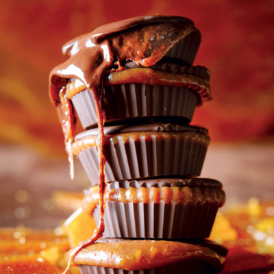 Miso caramel chocolate cups