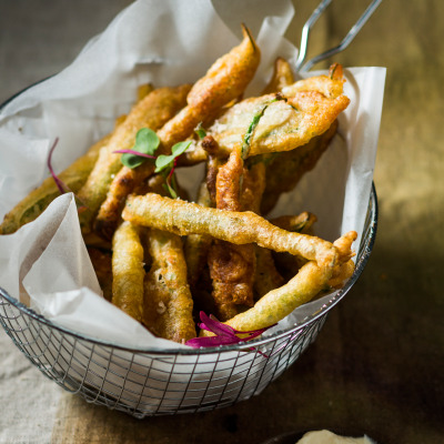 Tempura green beans