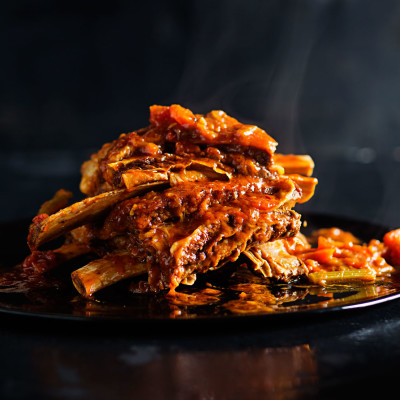 Slow-cooked shortrib ragu