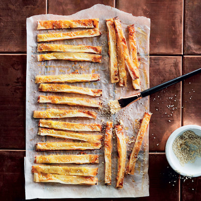 Phyllo cheese strips