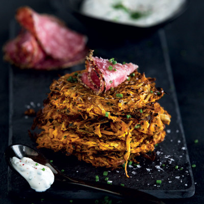 Frittata, rostis & bacon