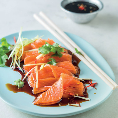 Asian-dressed sashimi