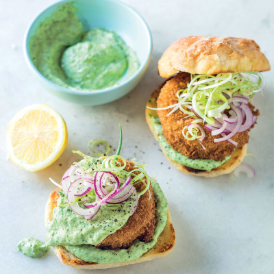 Asian-style fish burgers