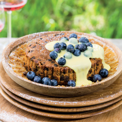 Cake and custard