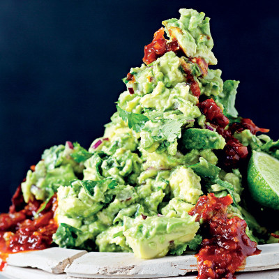 Guacamole and adobo sauce