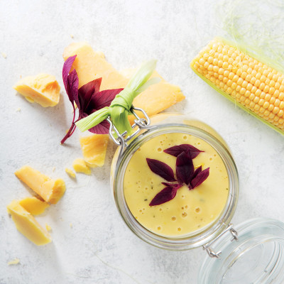 Sweetcorn-and-Gruyère soup