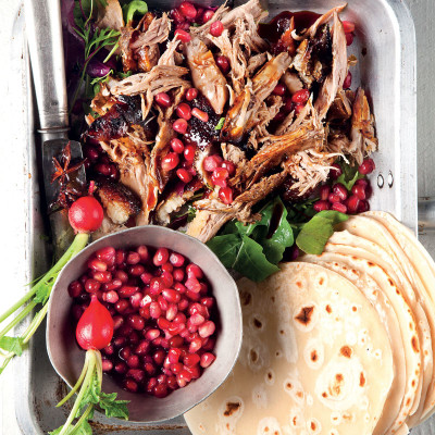 Duck pancakes with hoisin sauce