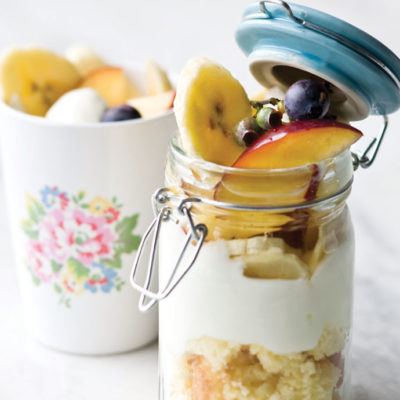 Fruit salad trifle