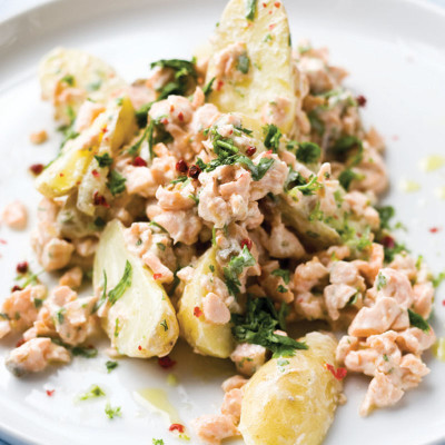 Potato and salmon salad