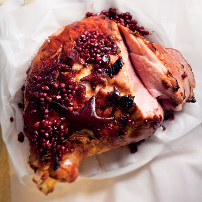 Sticky pomegranate gammon