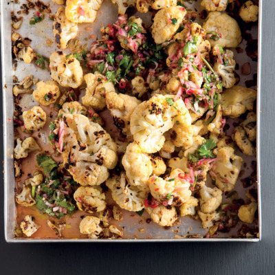 Roast cauliflower with chimichurri