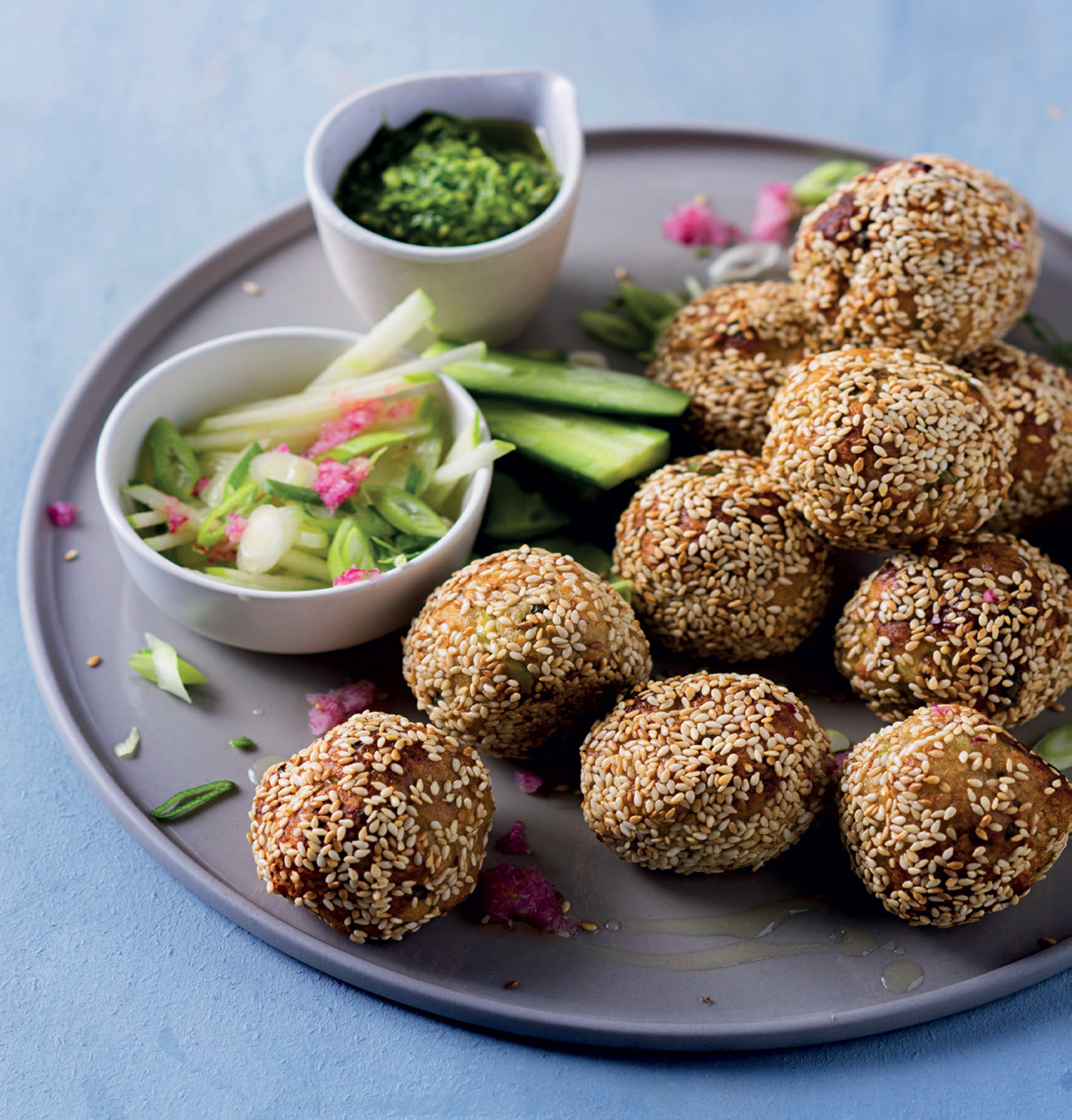 apple and pecorino chicken meatballs