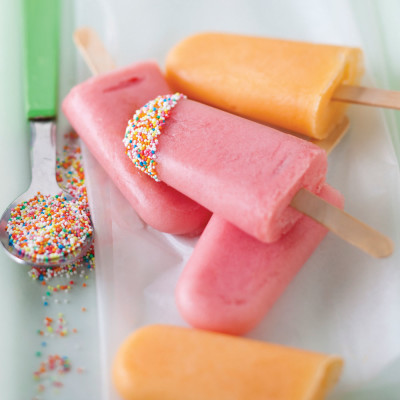 Home-made melon lollies