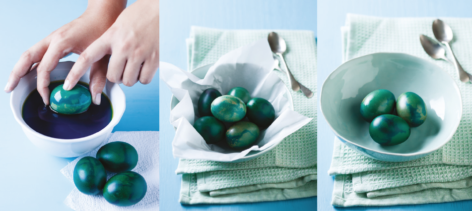 Marbled easter eggs