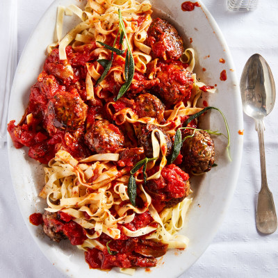 Pork meatballs in tomato sauce