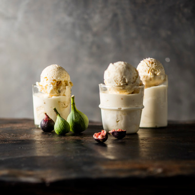 Lesley's honey-and-macadamia nougat ice cream