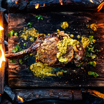 Rib-eye with café de Paris butter