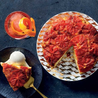 Grapefruit upside-down cake