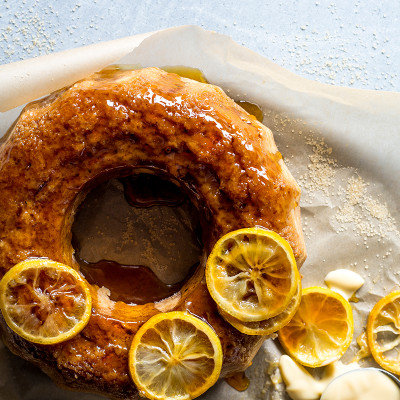 Spiced ginger-and-maple pudding