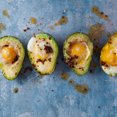 Baked avo eggie cups