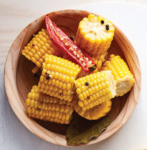 Marinated corn chunks with chilli