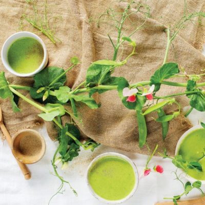 Pea tendril soup