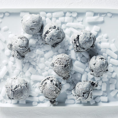 Black sesame ice cream