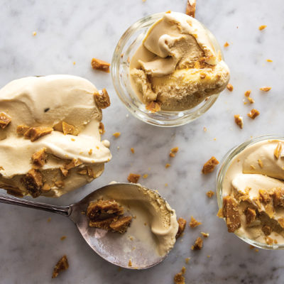 Pecan pebble ice-cream cake