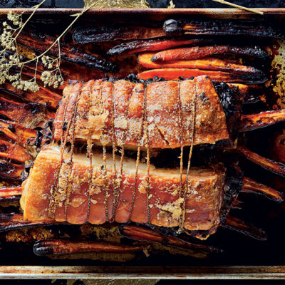 Porchetta with mushroom-and-sage stuffing